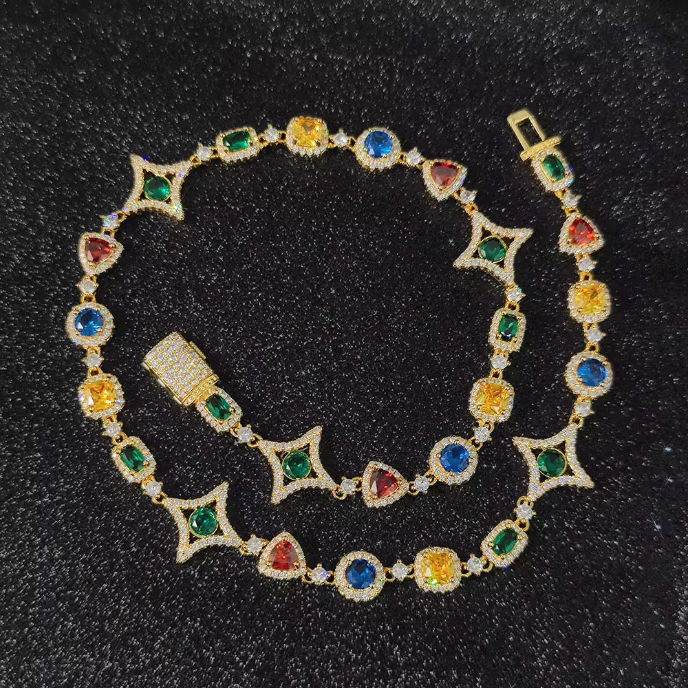 Multicolored gemstone bracelet