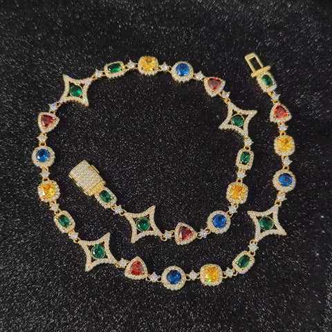 Multicolored gemstone bracelet